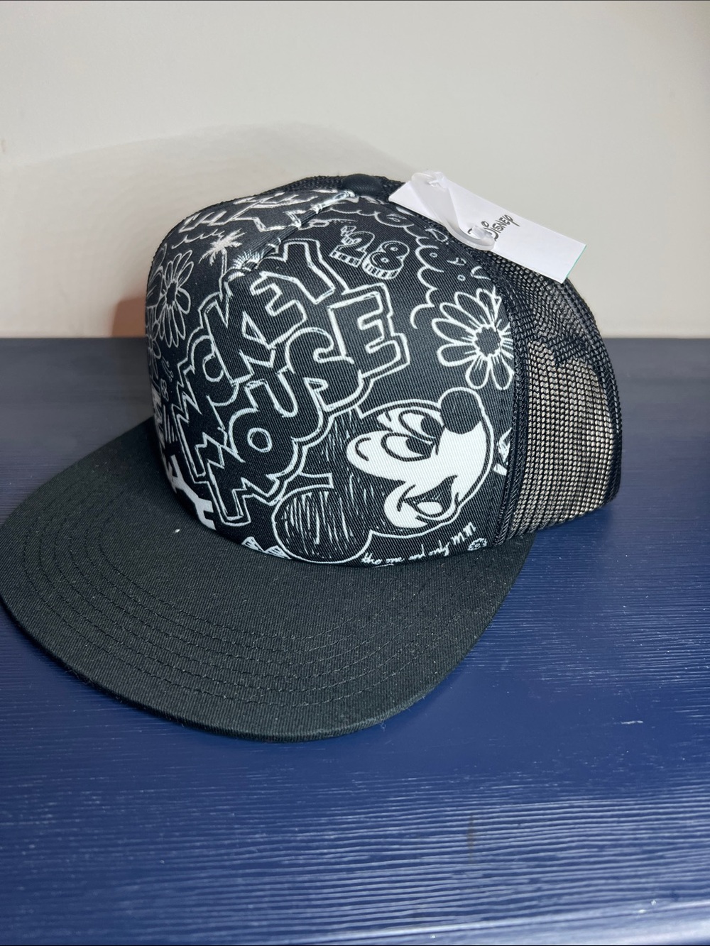 NEFF Disney Mickey Mouse SnapBack Trucker Hat Black Cap Mesh One size